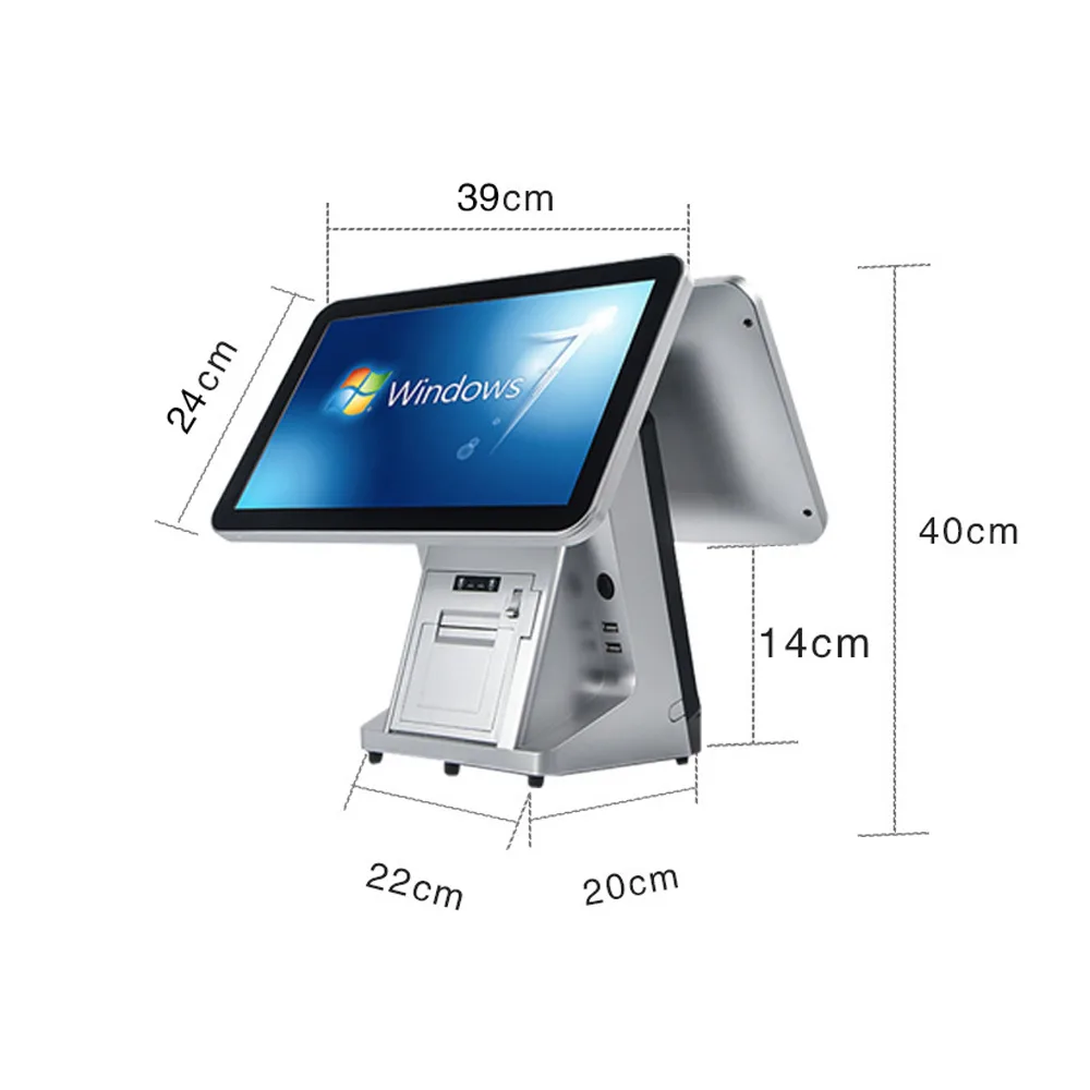 YN-i9 15.6" Dual-Screen POS Machine image 4